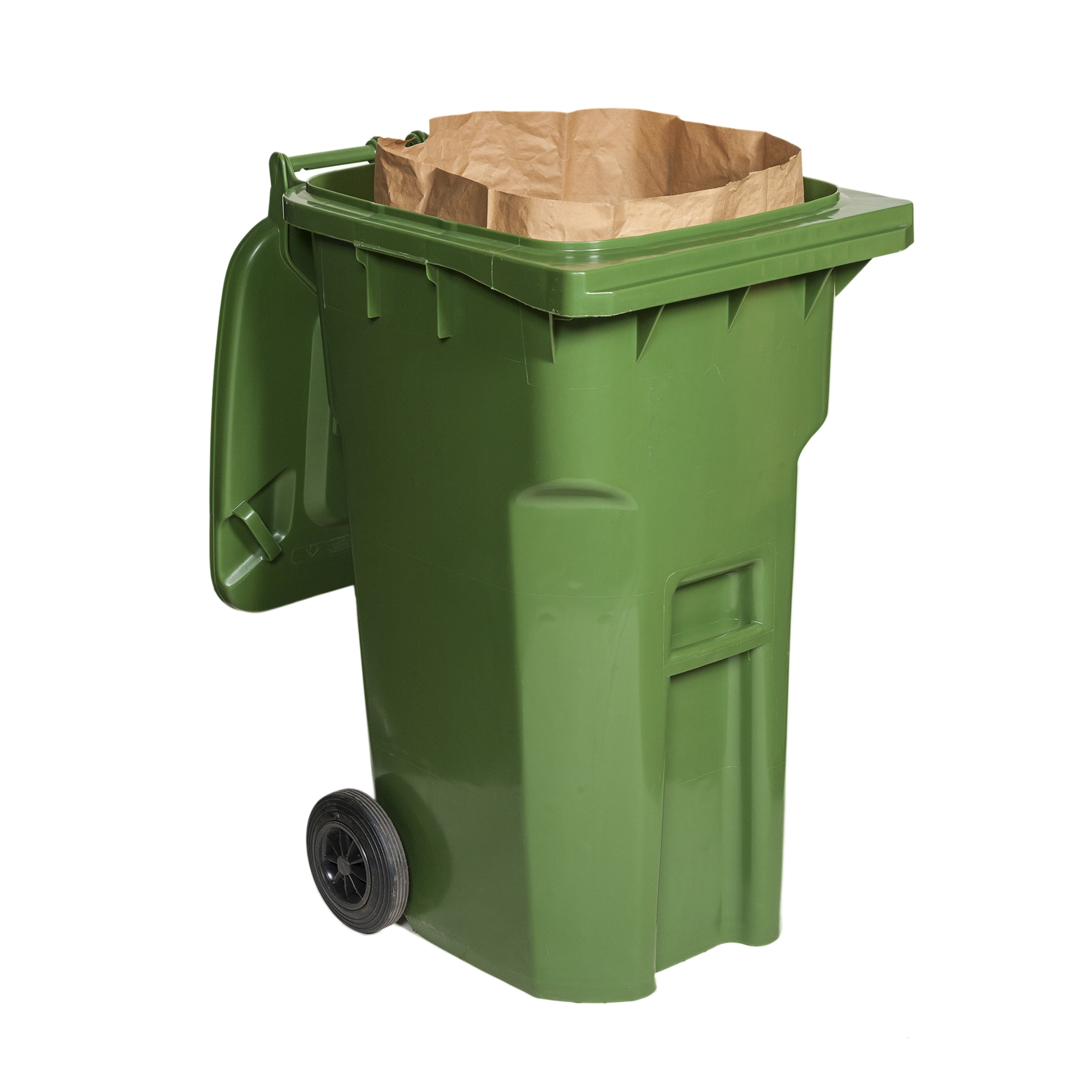 240 litre green bin with liner