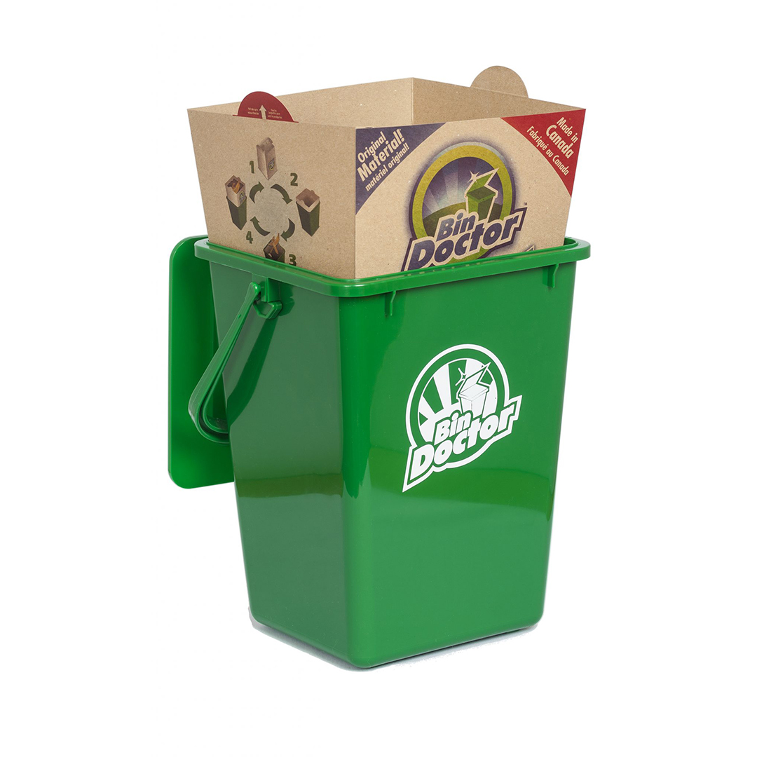 9l Kitchen Composter Bin with liner elevated