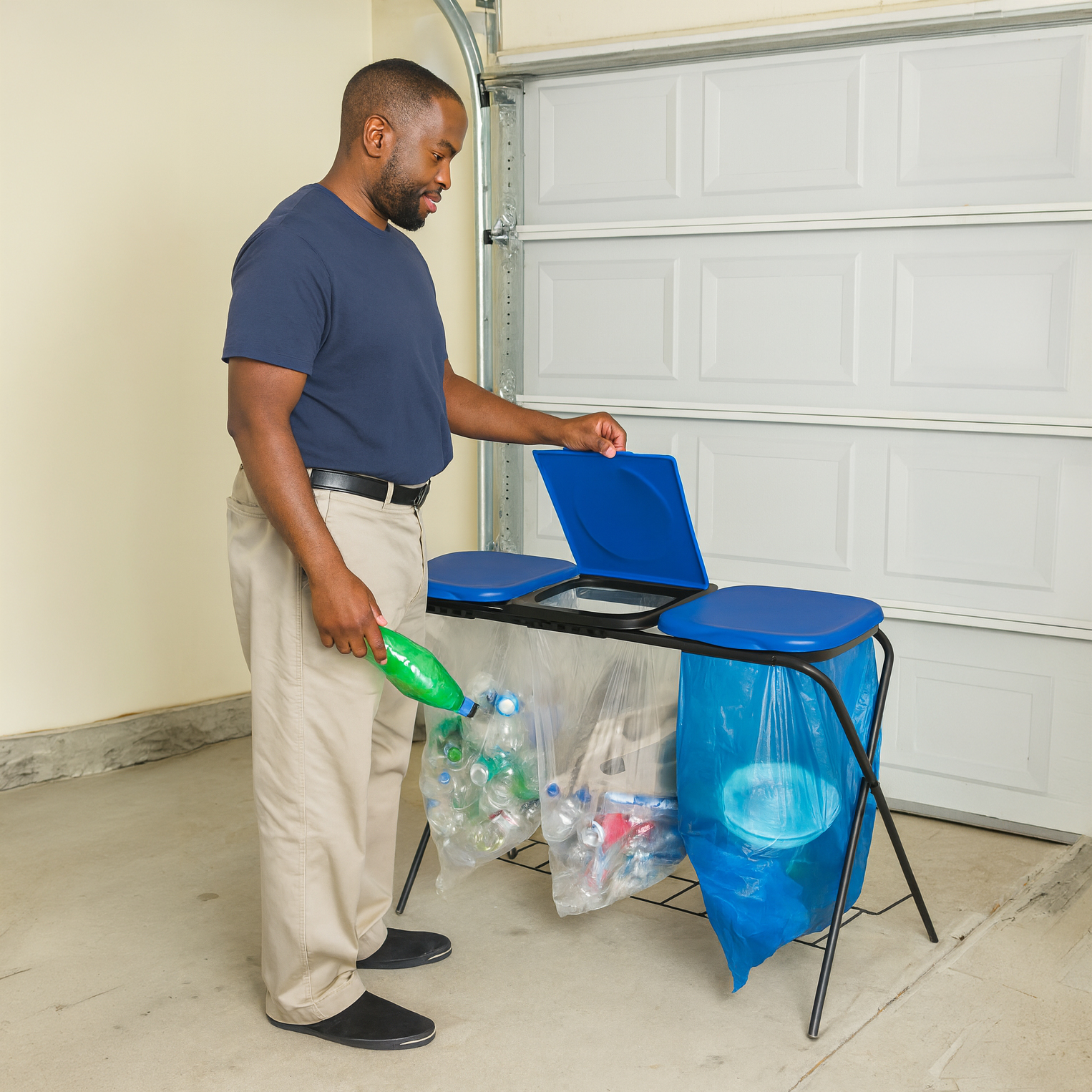 Recycle Buddy® Home Recycling Station III by Bin Doctor – 3-Stream Household Recycling System - Image 5