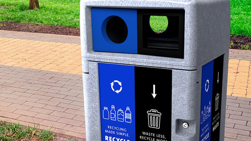 Commercial outdoor waste bins