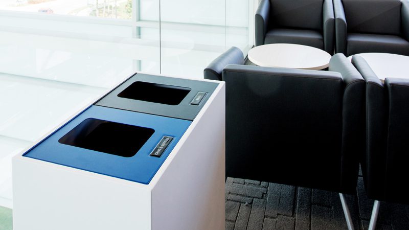 Commercial indoor multi-stream waste bin