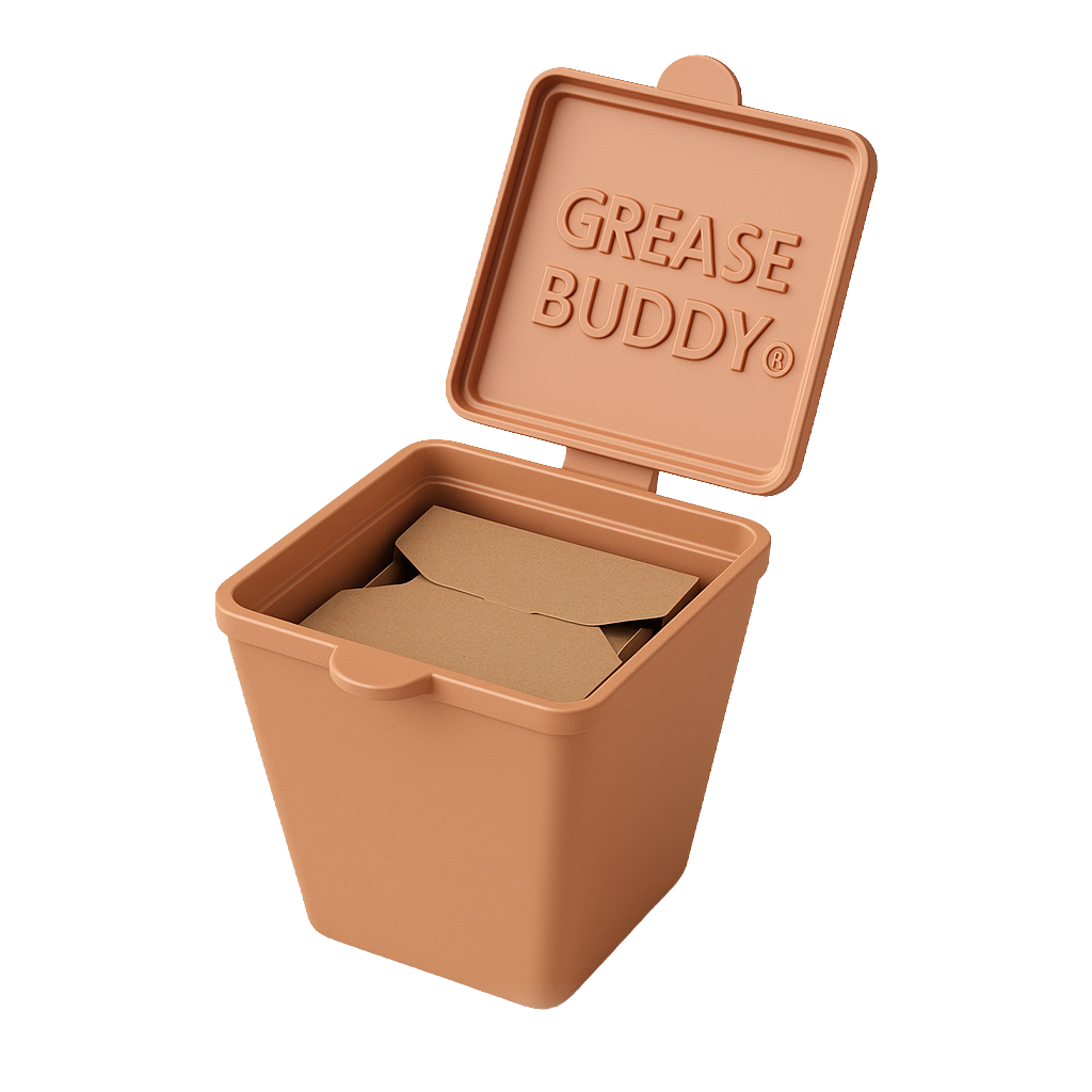 Grease Buddy by Bin Doctor Container with liner isolated