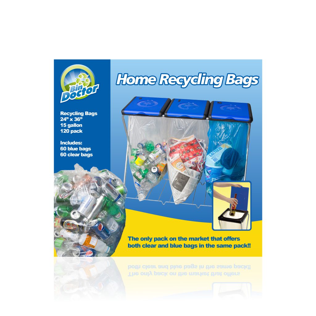 Bin Doctor Home Recycle Bags package artwork