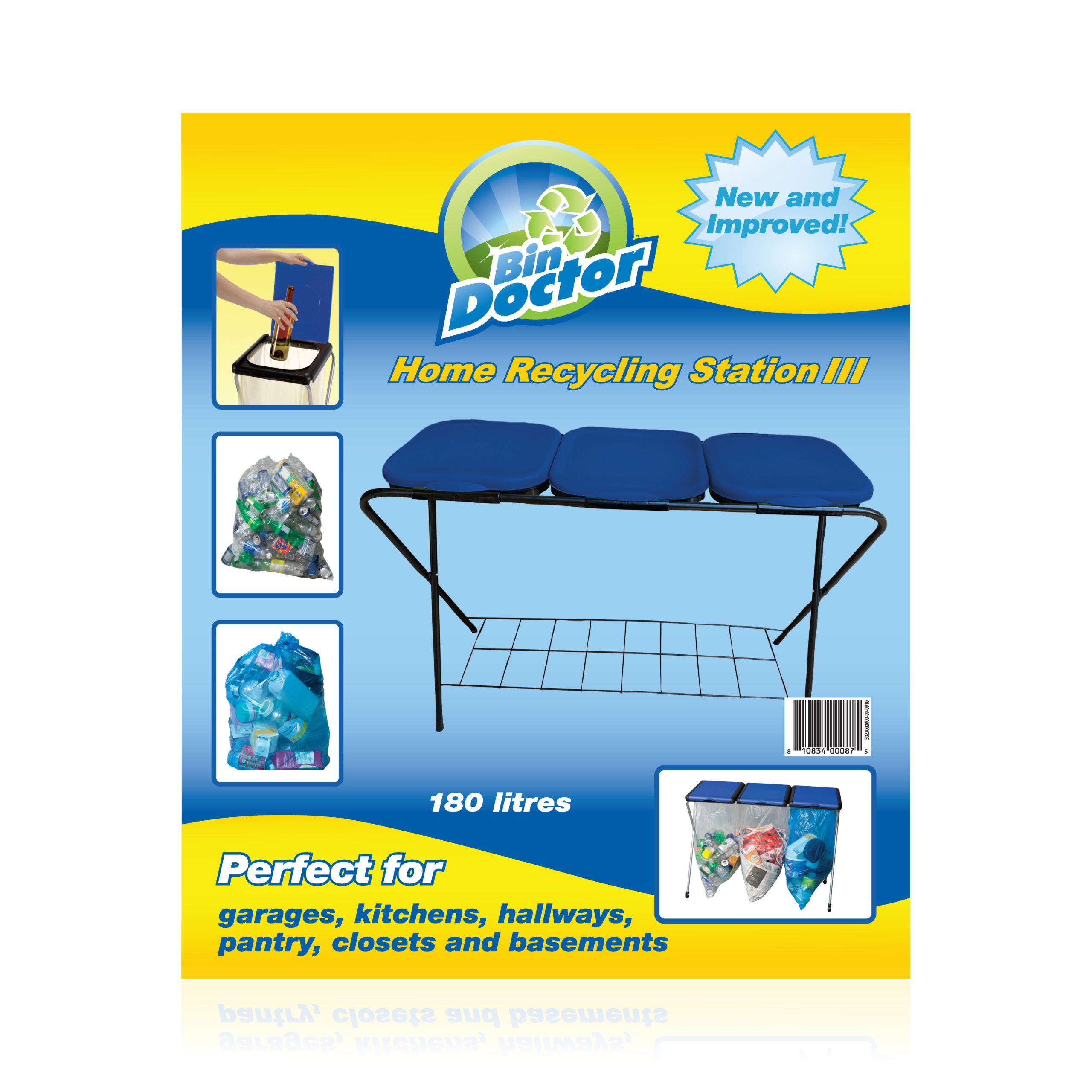 Recycle Buddy Home Recycling Station 3 by Bin Doctor package art